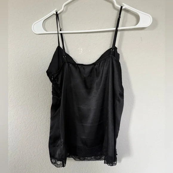 Bisou Bisou Y2K Black Lace Satin Cami - Picture 5 of 5